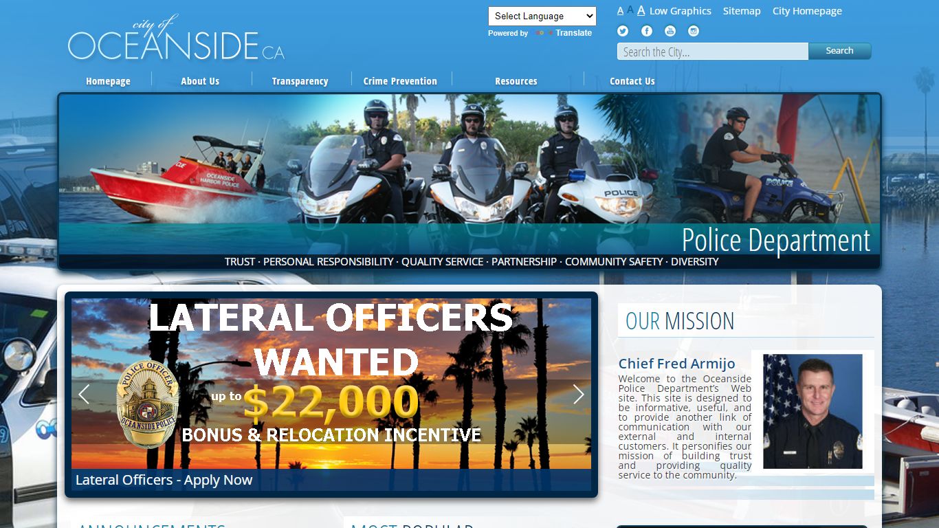 City of Oceanside, California - Police